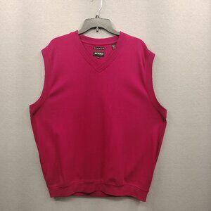 Bolle Golf Tank Vest Sweater Mens XL Pima‎ Cotton Medium Red Knit Sleeveless